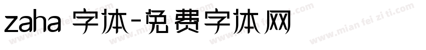 zaha 字体字体转换